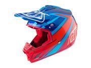 Troy Lee Designs SE3 Neptune MX Offroad Helmet Cyan Blue Red Orange SM