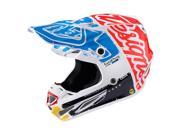 Troy Lee Designs SE4 Factory Carbon Moto Helmet White Blue Red SM
