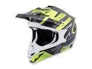 Scorpion VX 35 Finnex MX Offroad Helmet Silver Neon Yellow LG