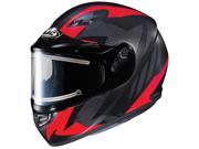 HJC CS R3 Treague Snow W Electric Shield Full Face Helmet Red Black MD