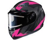 HJC CS R3 Treague Snow W Electric Shield Full Face Helmet Pink Black MD