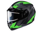 HJC CS R3 Treague Snow W Electric Shield Full Face Helmet Green Black MD