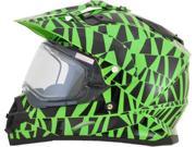AFX FX 39SE 2016 Electronic Snow Dazzle Helmet Green Black LG