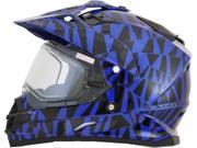AFX FX 39SE 2016 Electronic Snow Dazzle Helmet Blue Black SM