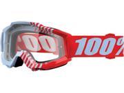 100% Accuri Cupcoy MX Offroad Goggles Red Clear Lens OS