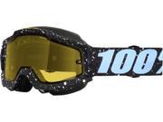 100% Accuri Snow Milkyway Snow Goggles Black Yellow Lens OS