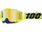 100% Racecraft Tanaka MX Offroad Goggles Yellow Mirrored Lens OS