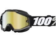 100% Accuri Snow Tornado Snow Goggles Black Mirrored Lens OS