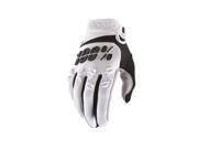 100% Airmatic Mens MX Offroad Gloves White Black LG