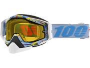 100% Racecraft Snow Hyperloop Snow Goggles Blue Yellow Lens OS
