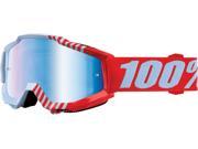 100% Accuri Cupcoy MX Offroad Goggles Red Mirrored Lens OS