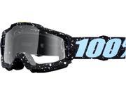 100% Accuri Milkyway MX Offroad Goggles Black Clear Lens OS