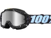 100% Accuri Snow Milkyway Snow Goggles Black Mirrored Lens OS