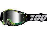 100% Racecraft Bootcamp MX Offroad Goggles Black Mirrored Lens OS
