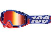 100% Racecraft Republic MX Offroad Goggles Blue Mirrored Lens OS