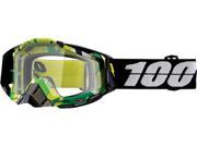 100% Racecraft Bootcamp MX Offroad Goggles Black Clear Lens OS