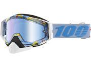 100% Racecraft Snow Hyperloop Snow Goggles Blue Mirrored Lens OS