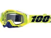 100% Racecraft Tanaka MX Offroad Goggles Yellow Clear Lens OS