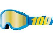 100% Strata Junior Mirror Lens Youth MX Offroad Goggles Blue OS