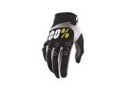 100% Airmatic Mens MX Offroad Gloves Black White MD