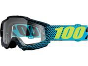 100% Accuri R Core MX Offroad Goggles Blue Clear Lens OS