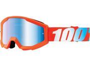 100% Strata Junior Mirror Lens Youth MX Offroad Goggles Orange OS