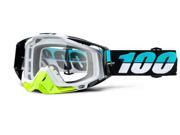 100% Racecraft St Barth 2016 MX Goggles Black Blue White Clear Lens