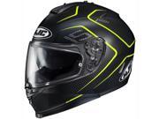 HJC IS 17 Lank Motorcycle Helmet Black Hi Vis Yellow MD