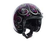 AGV RP60 Skully Street Helmet Black Pink Purple XS