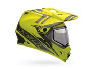 Bell MX 9 Adventure Snow Helmet w Electric Shield Yellow Titanium Silver MD