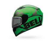 Bell Qualifier Snow Helmet w Dual Shield Matte Green Titanium Silver LG
