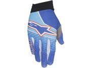 Alpinestars Aviator MX Offroad Gloves Blue Cyan Red MD