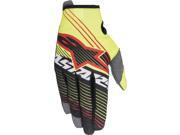 Alpinestars Radar Tracker Youth MX Offroad Gloves Yellow Fluorescent Black LG