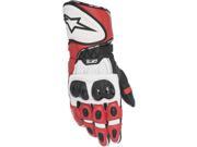 Alpinestars GP Plus R Leather Motorcycle Race Gloves Black White Red 2XL