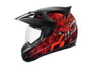 Icon Variant Cottonmouth Full Face Helmet Red Black SM