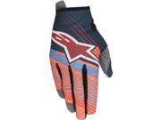 Alpinestars Radar Tracker Youth MX Offroad Gloves Petrol Aqua Orange Fluorescent XS