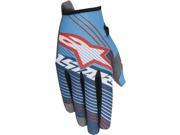 Alpinestars Radar Tracker MX Offroad Gloves Cyan White Dark Blue MD