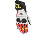 Alpinestars GP Pro R2 Leather Motorcycle Gloves Black White Red Yellow LG
