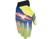 Alpinestars Aviator MX Offroad Gloves Blue Red Yellow Fluorescent SM