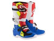 Alpinestars Tech 7S Youth MX Offroad Boots Blue White Red Yellow 2
