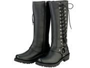 Z1R Savage Womens Leather Riding Boots Black 9