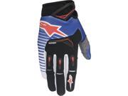 Alpinestars Techstar MX Offroad Gloves Blue White Red MD