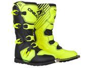 O Neal Rider 2016 Mens MX Offroad Boots Black Hi Viz Yellow 7