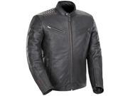 Joe Rocket Vintage Mens Leather Motorcycle Jacket Black SM