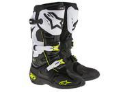 Alpinestars Tech 10 MX Offroad Boots Black White Yellow 9