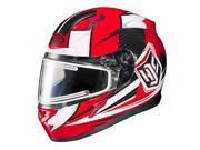 HJC CL 17 Striker Snow Helmet w Electric Shield Red White Black MD