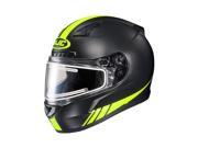 HJC CL 17 Streamline Snow Helmet w Electric Shield Hi Vis Neon Yellow Flat Black LG