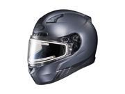 HJC CL 17 Streamline Snow Helmet w Electric Shield Flat Silver Black MD