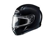 HJC CL 17 Solid Snow Helmet w Frameless Dual Lens Shield Gloss Black LG