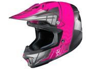HJC CL XY 2 Cross Up Youth MX Offroad Helmet Neon Pink Silver MD